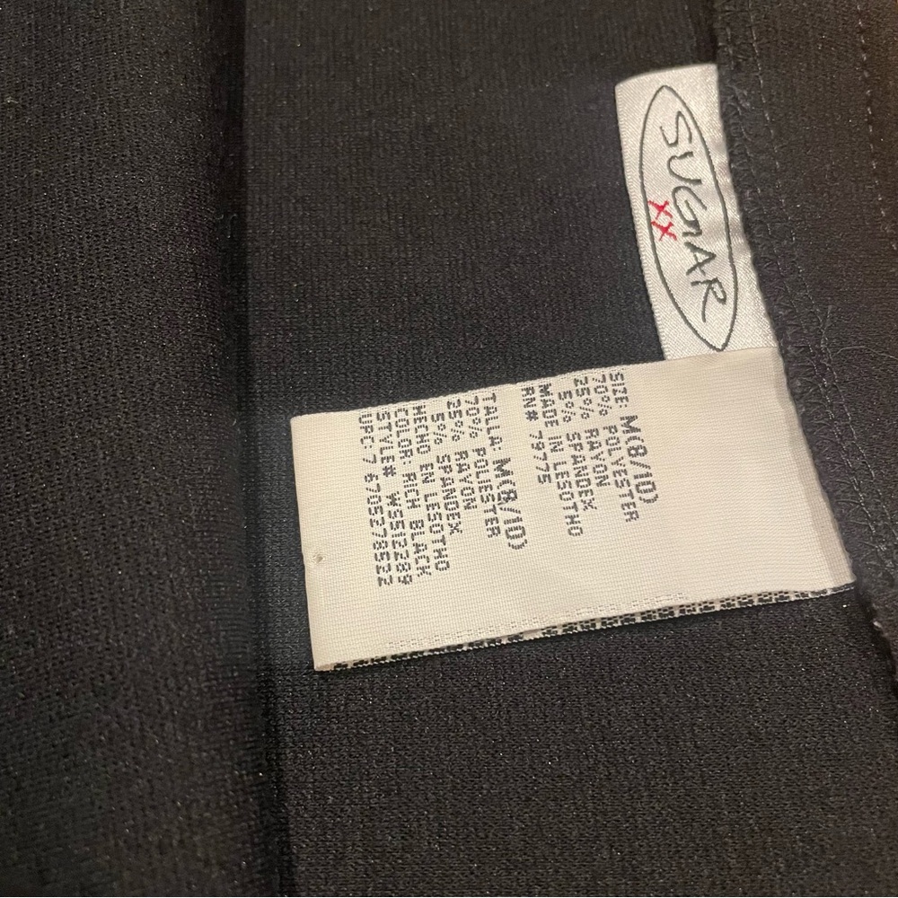 2for$30 90s Sugar Basic Black Stretchy A-Line Mid… - image 3